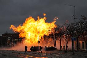 Gas pipeline damaged in Russian missile attack on Kyiv