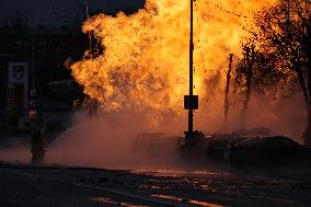 Gas pipeline damaged in Russian missile attack on Kyiv