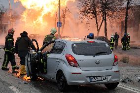 Gas pipeline damaged in Russian missile attack on Kyiv