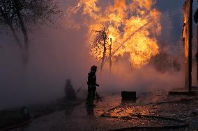 Gas pipeline damaged in Russian missile attack on Kyiv