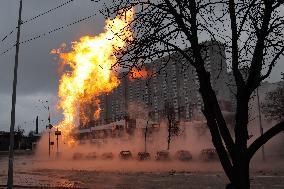 Gas pipeline damaged in Russian missile attack on Kyiv
