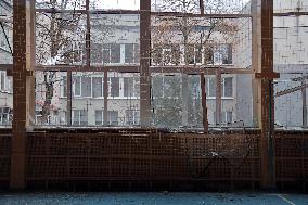 Kyiv school after Russian missile strike