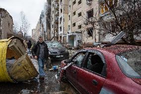 Consequences Of A Massive Missile Attack On Kyiv By Russian Troops