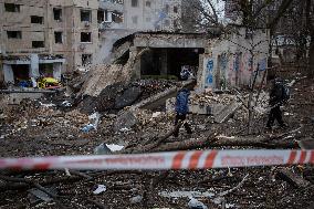 Consequences Of A Massive Missile Attack On Kyiv By Russian Troops