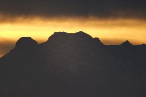 Popocatepetl Volcano Seen At Dawn