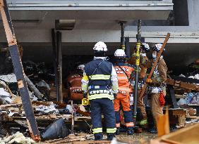 Aftermath of strong quake in central Japan