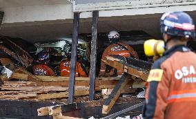 Aftermath of strong quake in central Japan