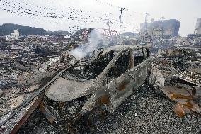 Aftermath of strong quake in central Japan