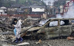 Aftermath of strong quake in central Japan