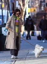 Camila Mendes Walks Her Dog - NYC