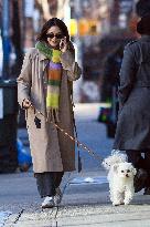 Camila Mendes Walks Her Dog - NYC