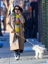 Camila Mendes Walks Her Dog - NYC