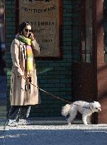 Camila Mendes Walks Her Dog - NYC