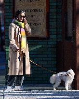 Camila Mendes Walks Her Dog - NYC
