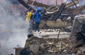 Aftermath of strong quake in central Japan