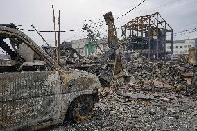 Aftermath of strong quake in central Japan