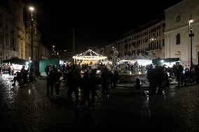 The Traditional Befana Market In Piazza Navona