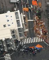 Aftermath of strong quake in central Japan