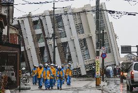 Aftermath of strong quake in central Japan