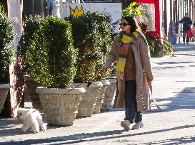 Camila Mendes Walks Her Dog - NYC