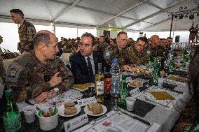 Sebastien Lecornu visits the UNIFL military base of Deir Kifa - Lebanon