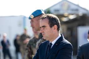 Sebastien Lecornu visits the UNIFL military base of Deir Kifa - Lebanon