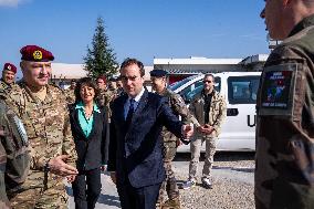 Sebastien Lecornu visits the UNIFL military base of Deir Kifa - Lebanon