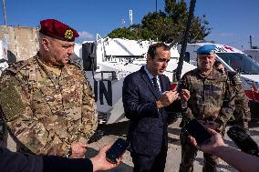 Sebastien Lecornu visits the UNIFL military base of Deir Kifa - Lebanon