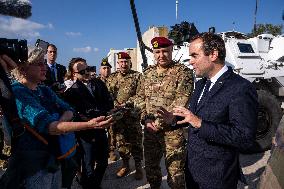 Sebastien Lecornu visits the UNIFL military base of Deir Kifa - Lebanon