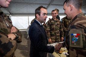 Sebastien Lecornu visits the UNIFL military base of Deir Kifa - Lebanon