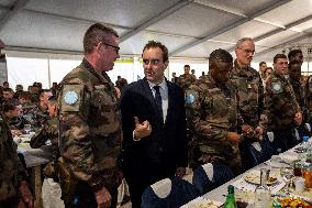 Sebastien Lecornu visits the UNIFL military base of Deir Kifa - Lebanon