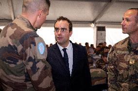 Sebastien Lecornu visits the UNIFL military base of Deir Kifa - Lebanon