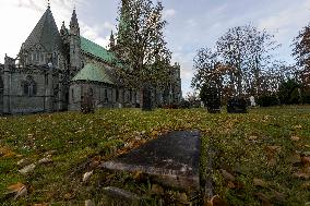 Nidaros Cathedral In Trondhem, Norway.