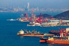 Haixi Bay Shipbuilding and Repair Base in Qingdao