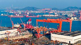 Haixi Bay Shipbuilding and Repair Base in Qingdao