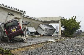 Aftermath of strong quake in central Japan