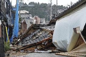 Aftermath of strong quake in central Japan