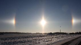 Optical phenomenon of cold weather