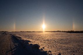 Optical phenomenon of cold weather