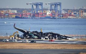 Japan Airlines plane collision at Haneda airport