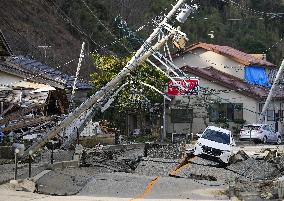 Aftermath of strong quake in central Japan