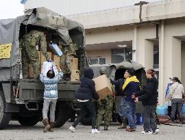 Aftermath of strong quake in central Japan