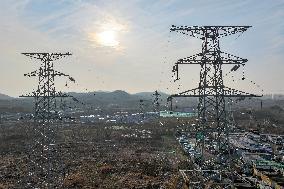 A High-voltage Cable Tower in Nanjing
