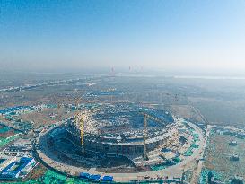 Yellow River Sports Center Football Stadium Construction in Jinan