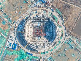 Yellow River Sports Center Football Stadium Construction in Jinan