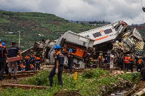Train Accident In Bandung Java Indonesia