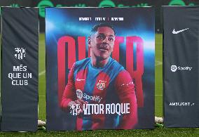 FC Barcelona Unveil New Signing Victor Roque