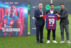 FC Barcelona Unveil New Signing Victor Roque