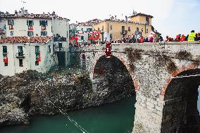 The Historical Reenactments During The Historical Carnival Of Ivrea