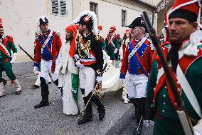 The Historical Reenactments During The Historical Carnival Of Ivrea